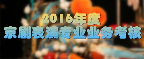 可以看美女被插的网站国家京剧院2016年度京剧表演专业业务考...